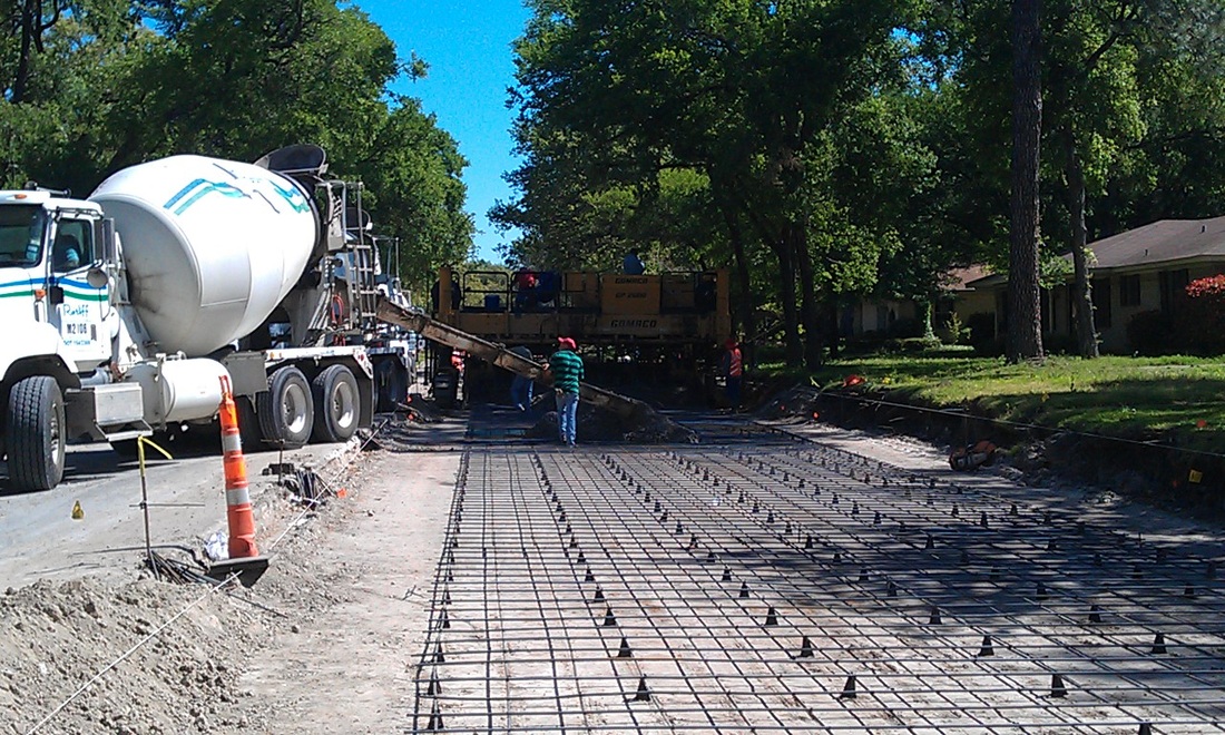 Concrete being poured